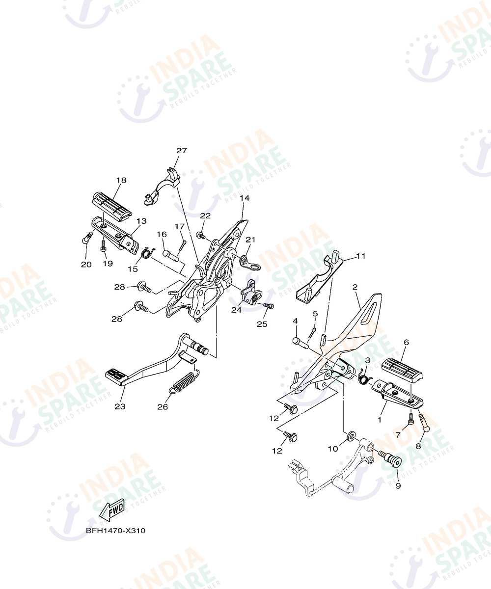 YAMAHA D001 FZ RAVE Series STAND & FOOTREST